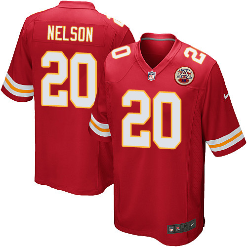 Men's Game Steven Nelson Nike Jersey Red Home - #20 NFL Kansas City Chiefs